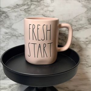Rae Dunn Fresh Start pink mug